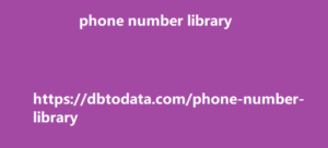 phone number library