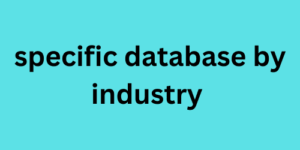 specific database by industry