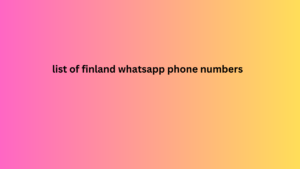 list of finland whatsapp phone numbers