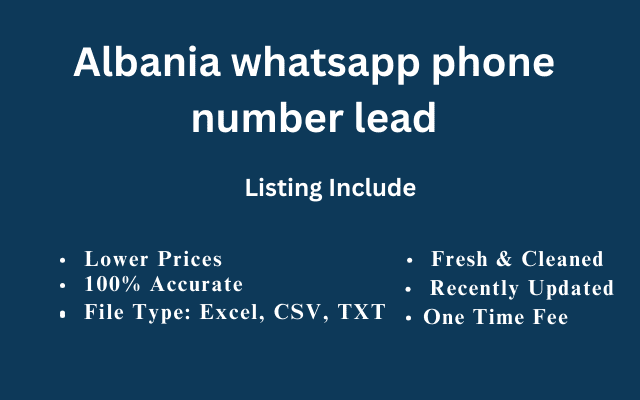 Albania whatsapp phone number lead