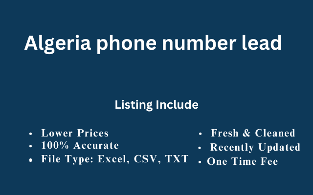 Algeria phone number lead