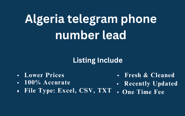 Algeria telegram phone number lead