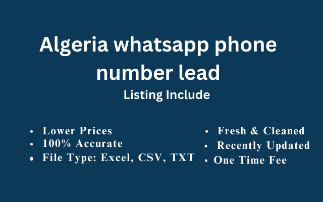 Algeria whatsapp phone number lead