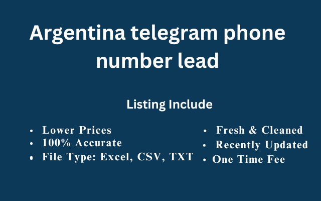 Argentina telegram phone number lead