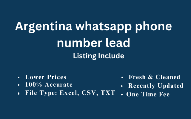 Argentina whatsapp phone number lead