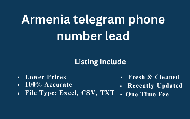 Armenia telegram phone number lead