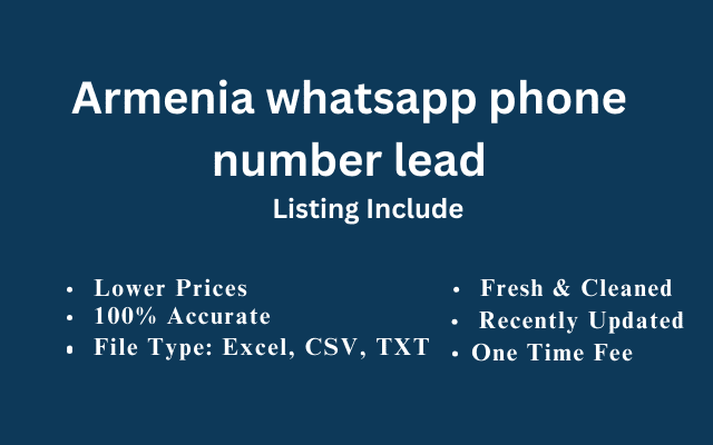 Armenia whatsapp phone number lead