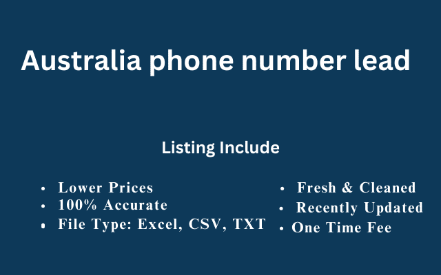 Australia phone number lead