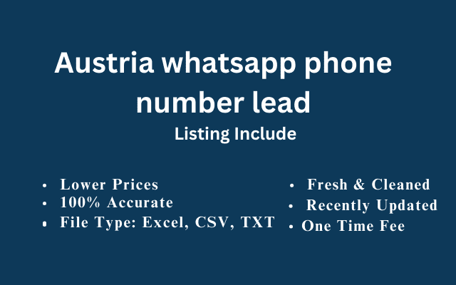 Austria whatsapp phone number lead