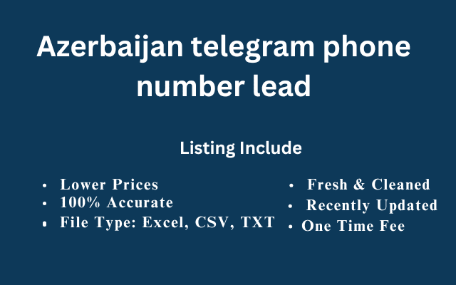 Azerbaijan telegram phone number lead