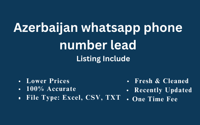 Azerbaijan whatsapp phone number lead