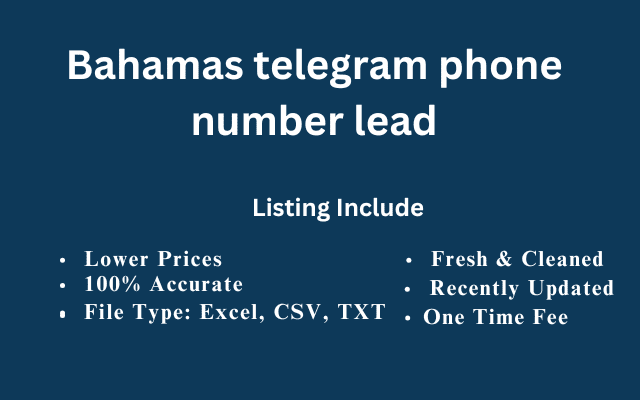 Bahamas telegram phone number lead