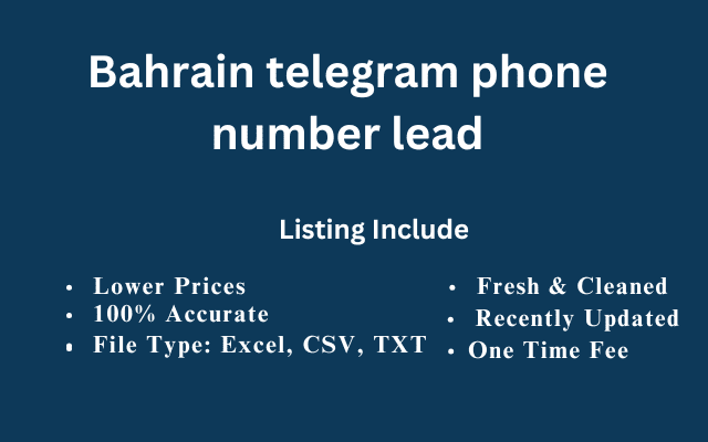 Bahrain telegram phone number lead