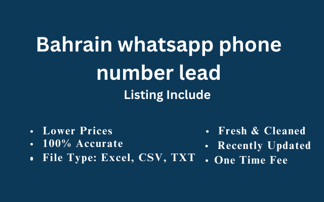 Bahrain whatsapp phone number lead