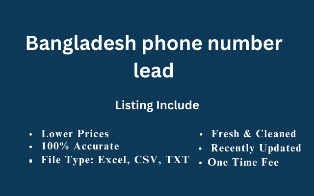 Bangladesh phone number lead