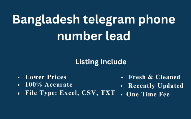 Bangladesh telegram phone number lead