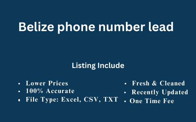 Belize phone number lead