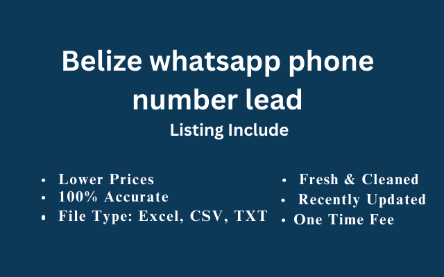 Belize whatsapp phone number lead