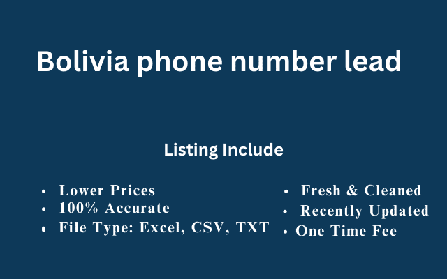 Bolivia phone number lead