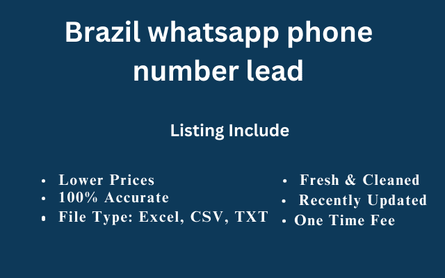 Brazil whatsapp phone number lead