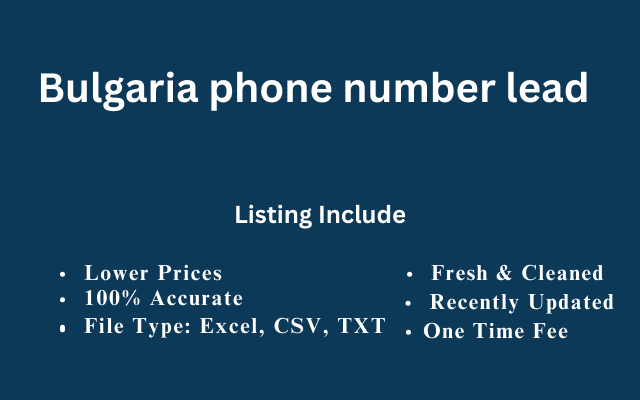 Bulgaria phone number lead