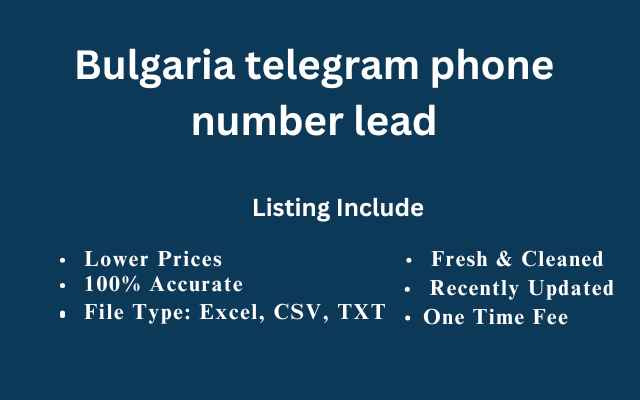 Bulgaria telegram phone number lead