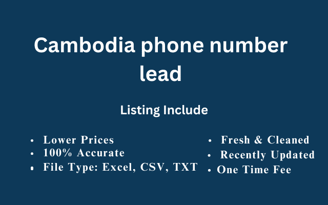 Cambodia phone number lead