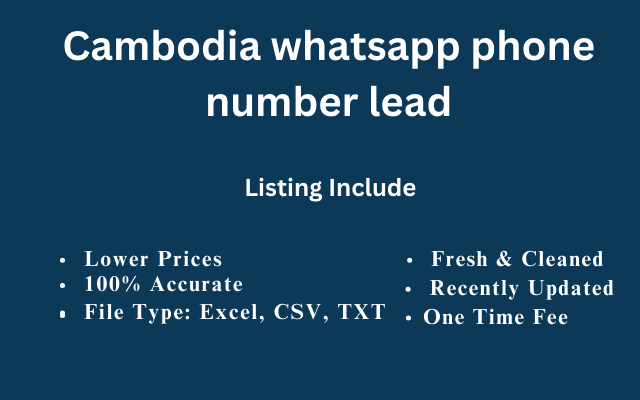 Cambodia whatsapp phone number lead