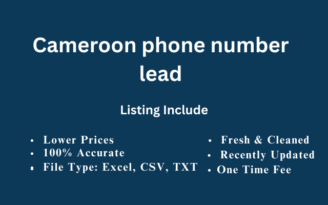 Cameroon phone number lead