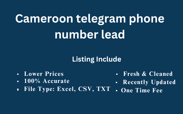 Cameroon telegram phone number lead