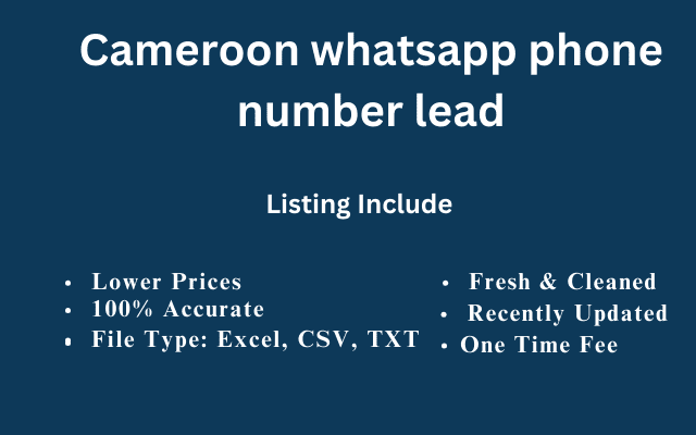 Cameroon whatsapp phone number lead