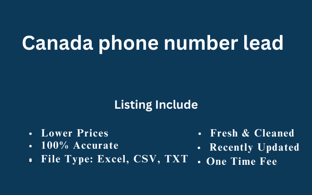 Canada phone number lead