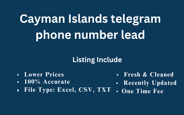 Cayman Islands telegram phone number lead