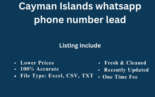 Cayman Islands whatsapp phone number lead