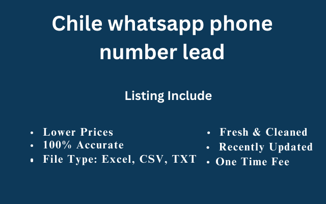 Chile whatsapp phone number lead