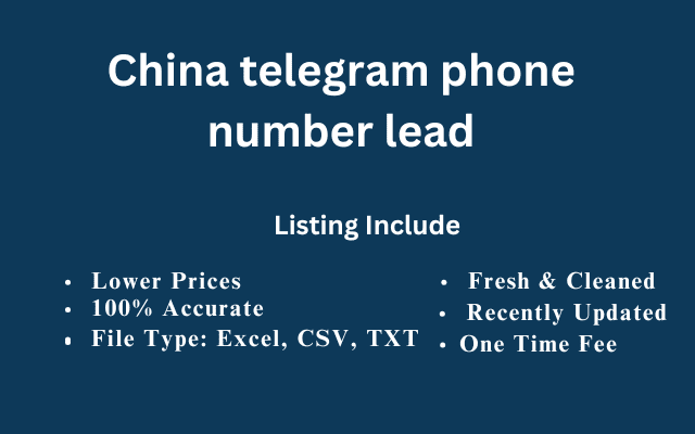 China telegram phone number lead