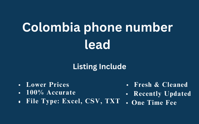 Colombia phone number lead