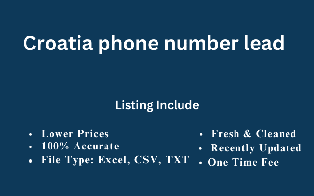 Croatia phone number lead