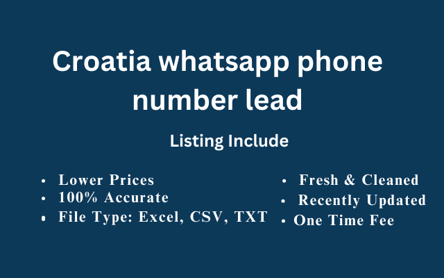 Croatia whatsapp phone number lead