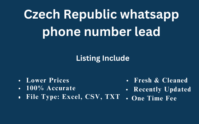 Czech Republic whatsapp phone number lead