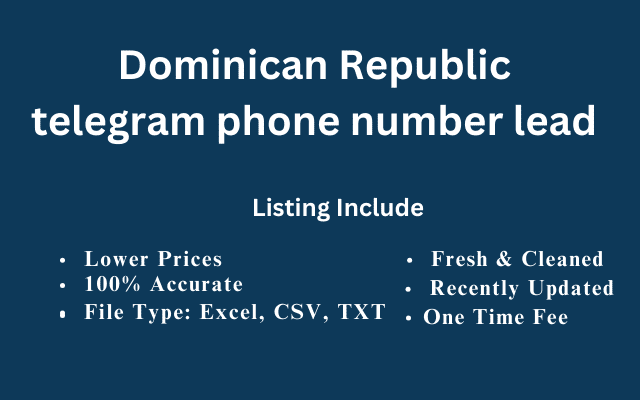 Dominican Republic telegram phone number lead