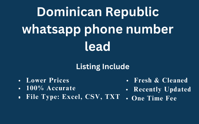 Dominican Republic whatsapp phone number lead