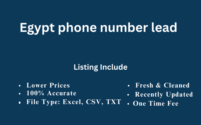 Egypt phone number lead