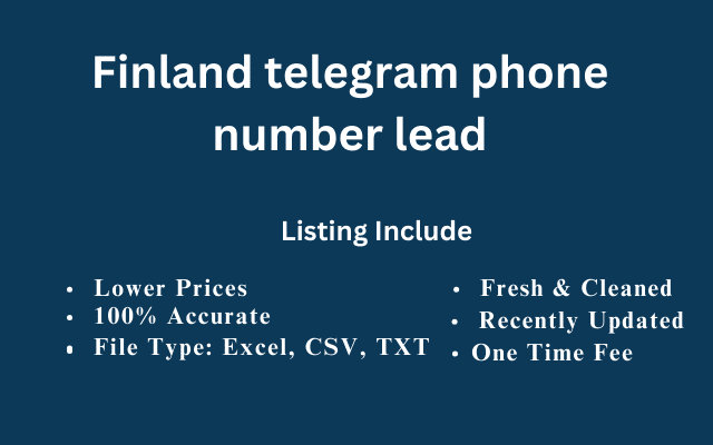 Finland telegram phone number lead