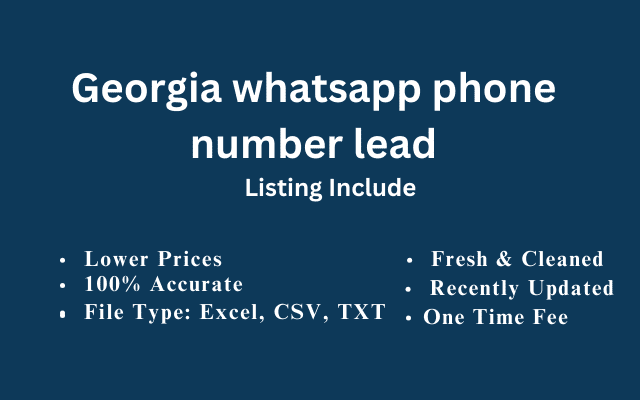 Georgia whatsapp phone number lead