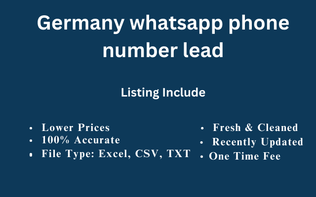 Germany whatsapp phone number lead