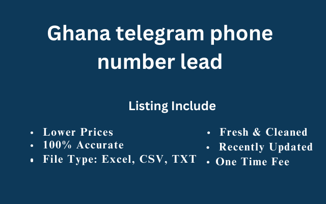 Ghana telegram phone number lead