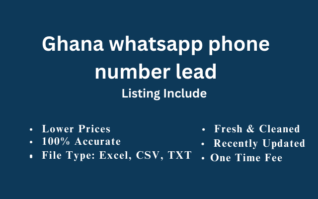 Ghana whatsapp phone number lead