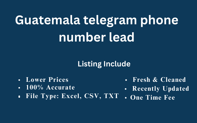 Guatemala telegram phone number lead