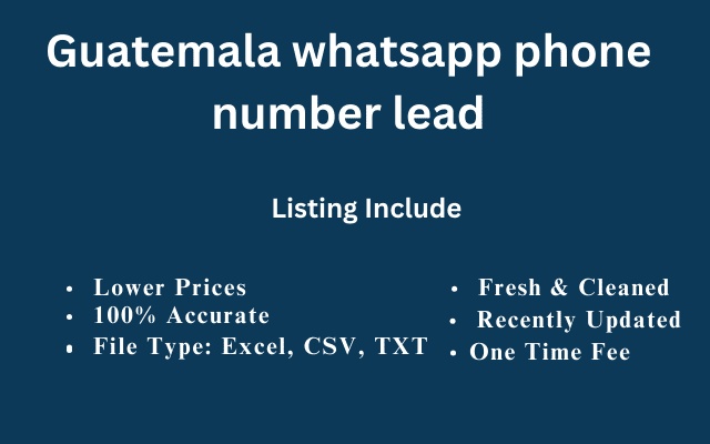 Guatemala whatsapp phone number lead